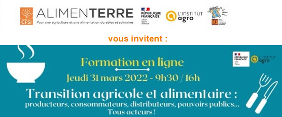 Transition agricole et alimentaire - formation en ligne