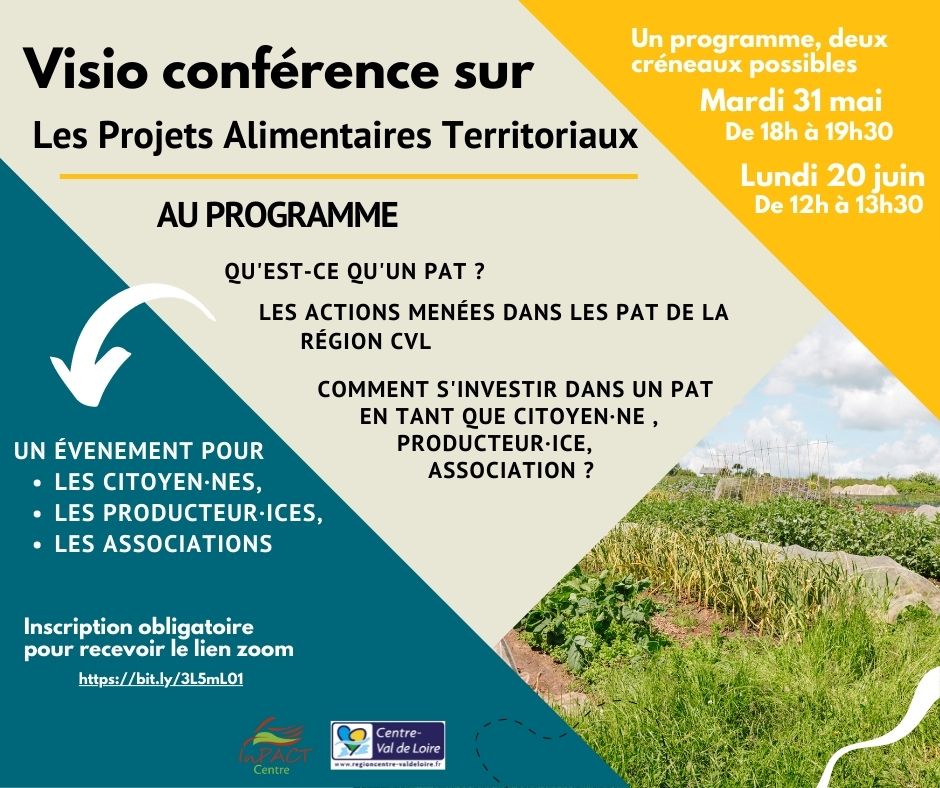 Visioconférence sur les PAT à destination des citoyens, associations, paysans