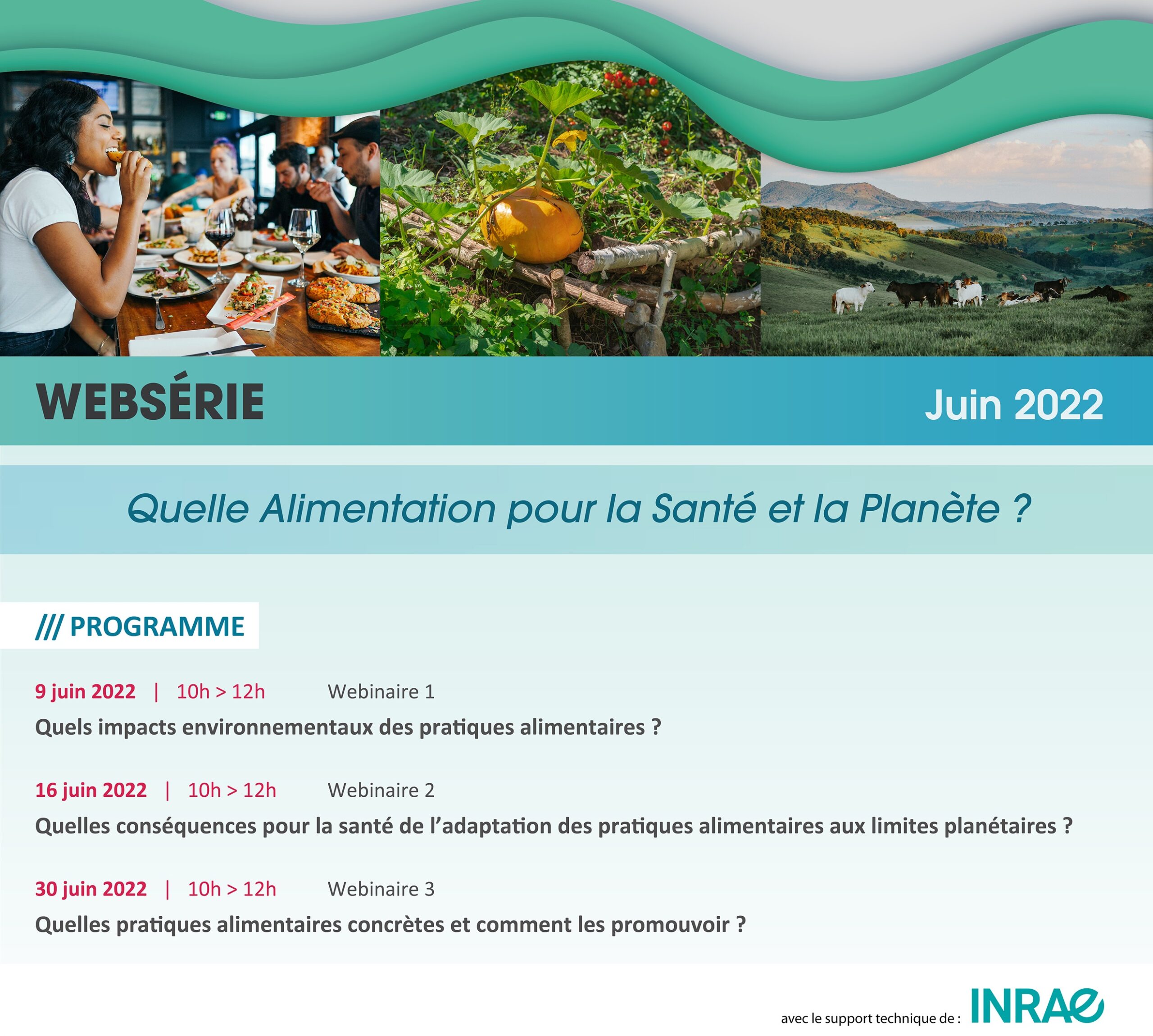 Série de wébinaires intitulée « Quelle Alimentation pour la Santé et la Planète ? »