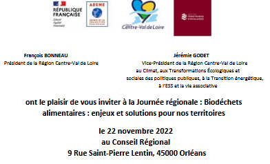 Journée régionale sur les Biodéchets alimentaires : enjeux et solutions pour nos territoires